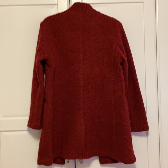 NEW🌟 Banana Republic Red Knit Collarless Coat Jacket - Picture 5 of 5